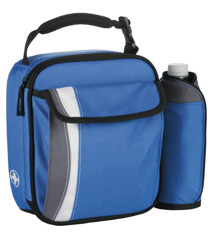 Arctic Zone Dual Lunch Cooler Bag with insulated compartment, detachable bottle wrap, and durable design for meals on-the-go.