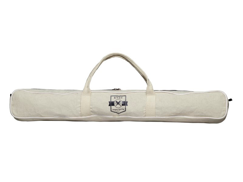 Vintage-inspired Backyard Cricket Set with wooden bat, wickets, ball, and stylish carry bag for outdoor fun.