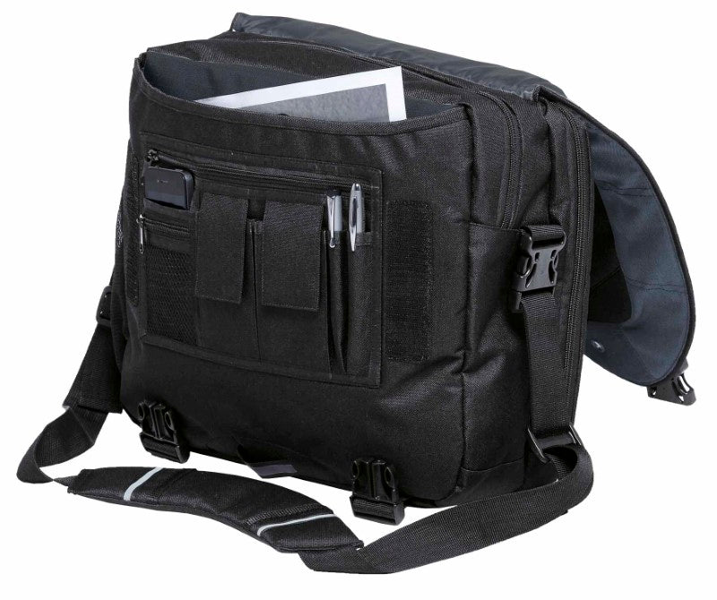 Stylish laptop bag with padded compartment, organizers, and comfort features for professionals and students.