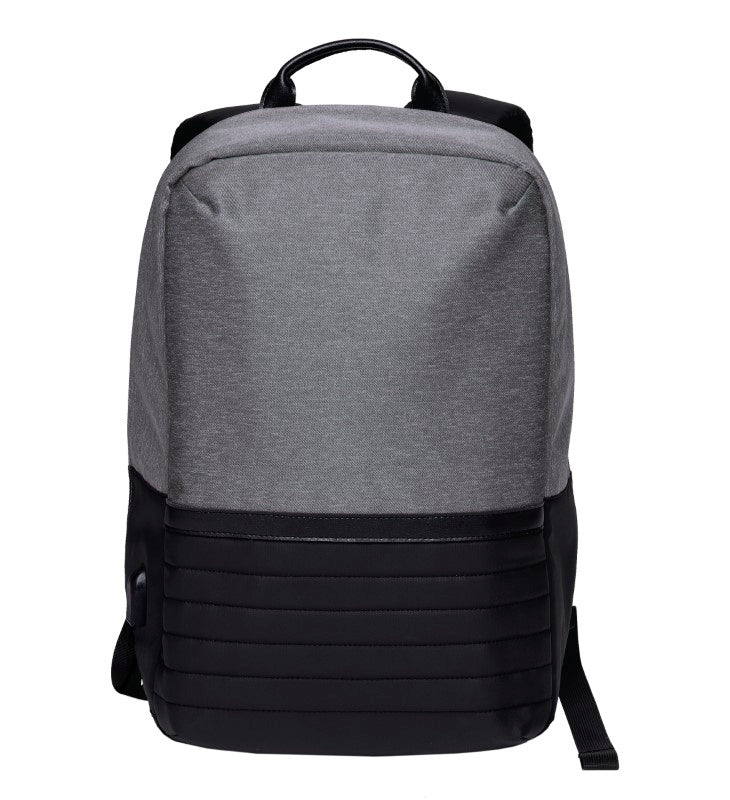 Stylish and durable Wired Compu Backpack with USB port, padded compartments, and comfortable shoulder straps for tech travel.