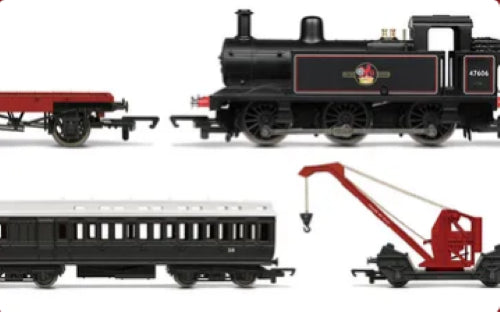 Hornby Tri-ang RS30 Crash Train Set featuring classic trains and detailed wagons for thrilling model railway adventures.