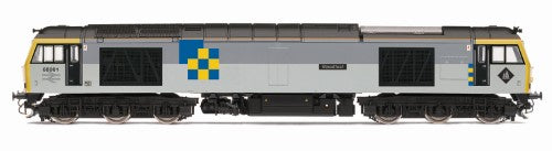 Hornby BR Class 60 Co-Co 60001 'Steadfast' model locomotive, showcasing intricate details and historical British rail heritage.