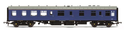 Detailed model of the Hornby DRS Mk1 Restaurant Buffet coach, featuring a kitchen, buffet counter, and seating for 23 passengers.
