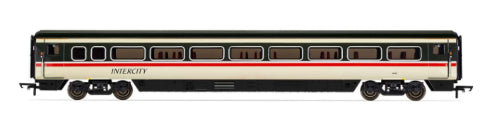 Hornby BR Mk4 Standard Coach C model, showcasing modern railway features and tilting bogies, ideal for collectors.