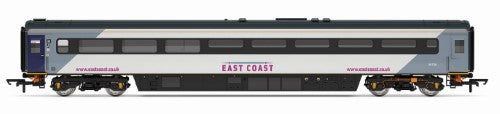 Hornby East Coast Mk3 Trailer Restaurant First Buffet 40750 model, a detailed 1st class buffet carriage for railway enthusiasts.