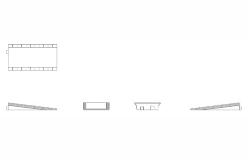 Hornby Platform End Ramp x 2, durable scenic accessories for model railways, enhancing train station layouts with realistic details.