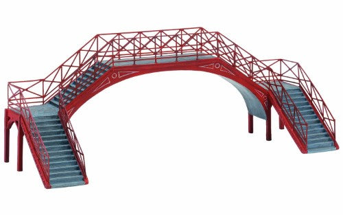 Detailed Hornby platform footbridge enhances model railways with charm and functionality, perfect for seamless train access.