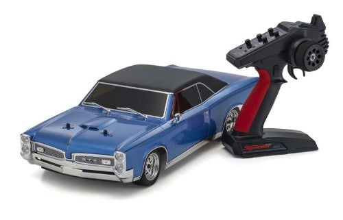 Radiant radio control car featuring a detailed '67 GTO body on a robust FZ02L chassis, ideal for enthusiasts and casual drivers.