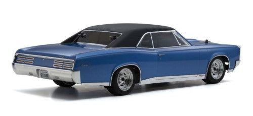 Detailed '67 GTO RC car on FZ02L chassis with advanced features, ready to race and customizable for enthusiasts.