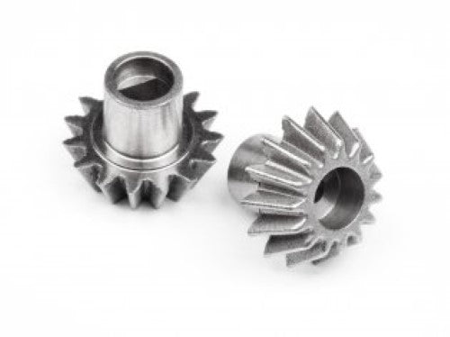 Aluminium differential pinion gear set for Maverick iON, enhancing strength and performance for intense RC driving.