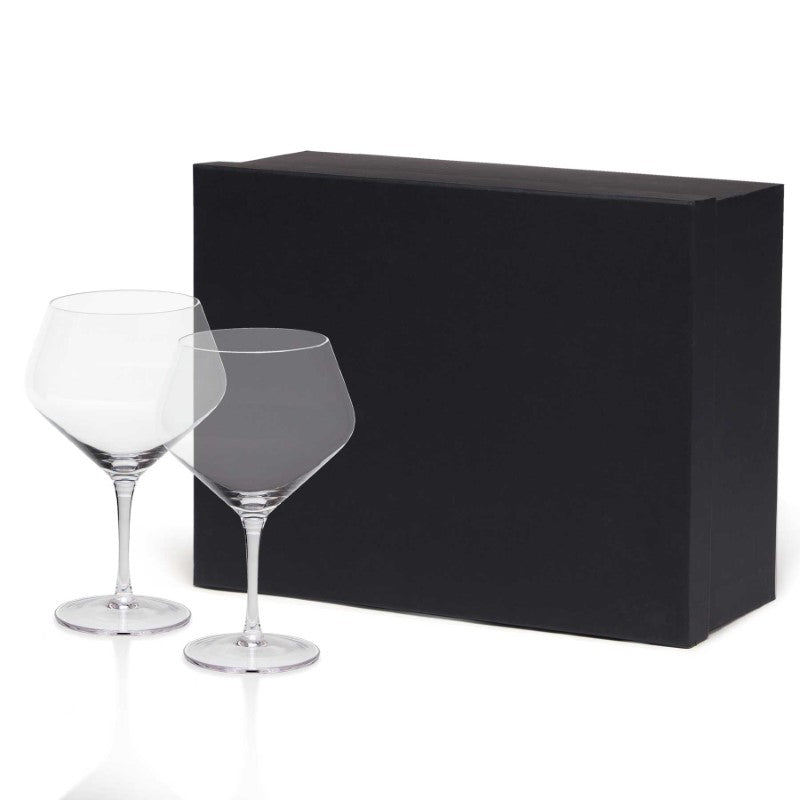 Elegant Ginaissance Glass Set with two stemmed 550ml glasses, perfect for gin and tonic, sangria, and stylish entertaining.