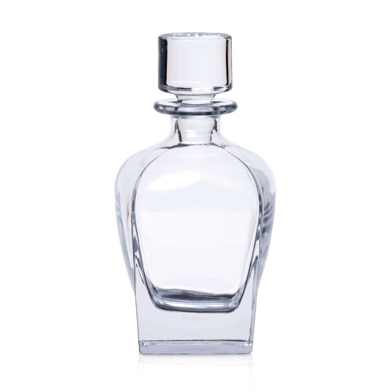 Elegant Islay Whisky Decanter Set with crystal decanter and two glasses, showcased in a luxurious pine presentation box.