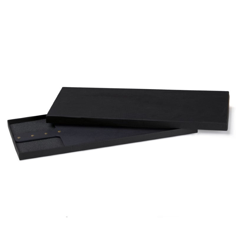 Eco-friendly Napoli Serving Board made from recycled wood fibre, featuring a durable, non-porous surface and elegant brass detailing.