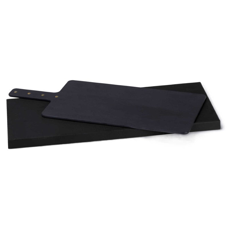 Eco-friendly Napoli Serving Board in recycled wood, with anti-mold surface and brass rivet handle, perfect for stylish entertaining.