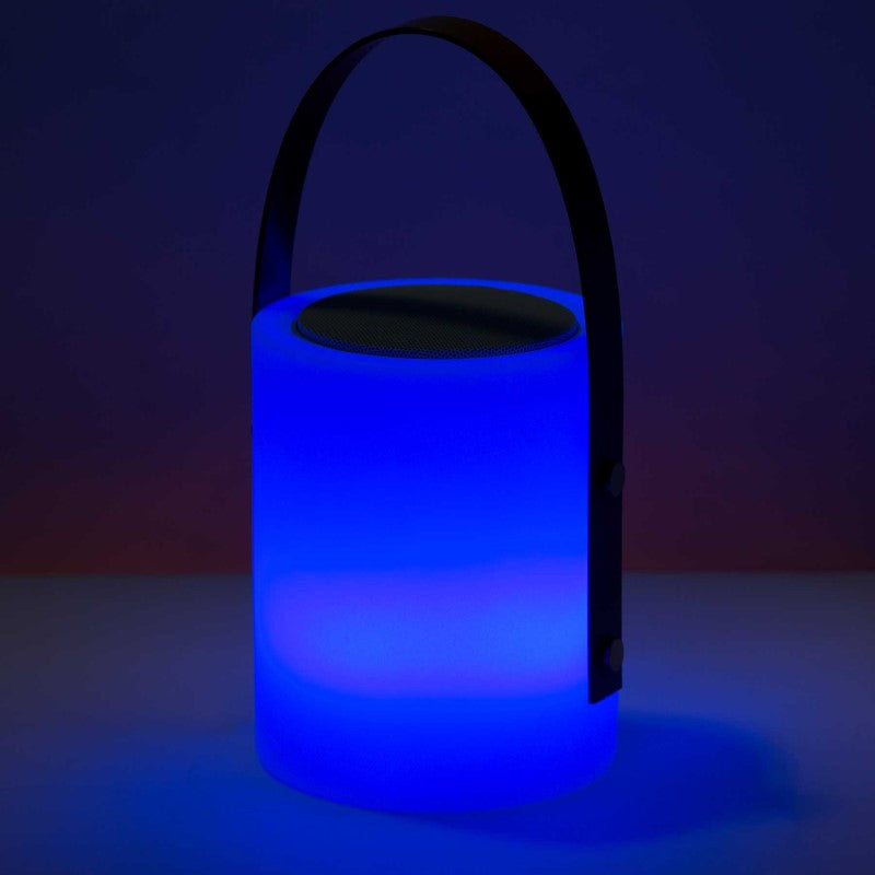 Twilight Speaker Lamp: a stylish lamp and speaker with RGB lights, Bluetooth, and a 10W speaker, perfect for indoor and outdoor use.