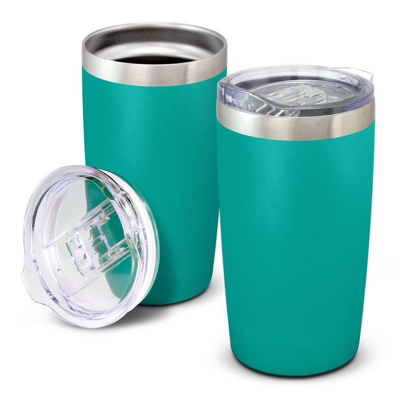 Teal Prodigy 600ml vacuum insulated cup with secure slider lid, perfect for hot and cold beverages on-the-go.