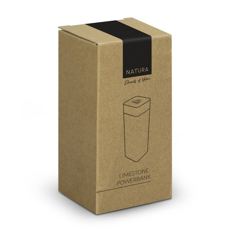 Eco-friendly charcoal power bank crafted from limestone and bamboo, featuring a 1200mAh battery and compact design.
