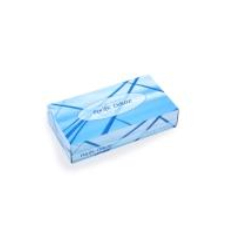 Ultra-soft Pacific Deluxe 2-Ply facial tissues in a 100-sheet pack, perfect for gentle use and everyday comfort.