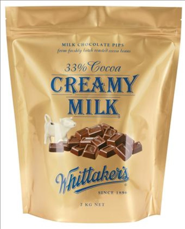 Chocolate Pips Creamy Milk 33% - Whittaker's - 2KG