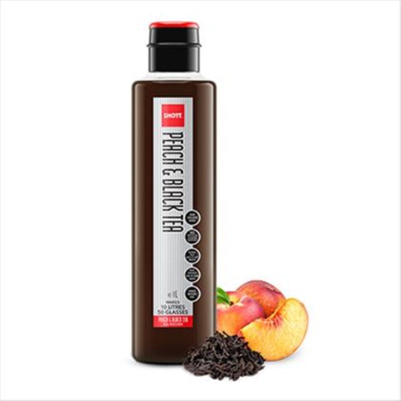 Syrup Natural Peach Black Teaa - SHOTT - 1L