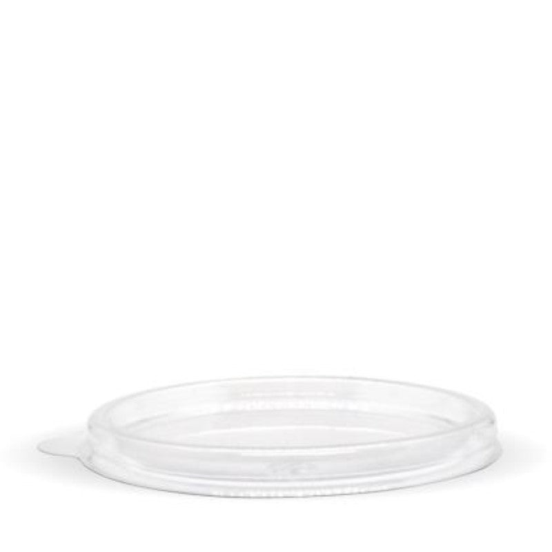 Clear 60ml PET sauce cup with lid, eco-friendly Biocane, perfect for sauces and dressings, pack of 50.