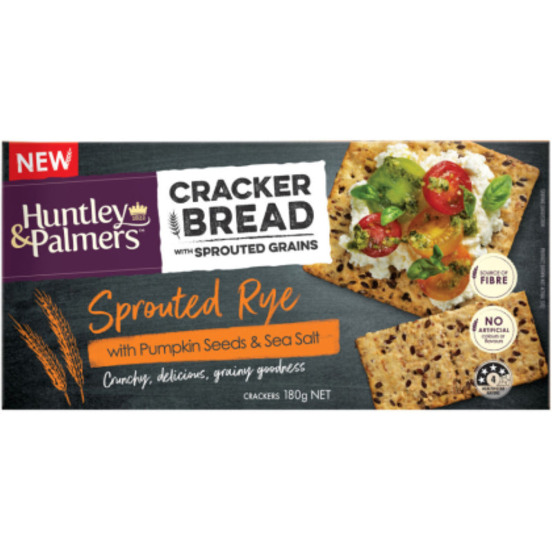Cracker Bread Sprouted Rye - Huntley & Palmers - 180G