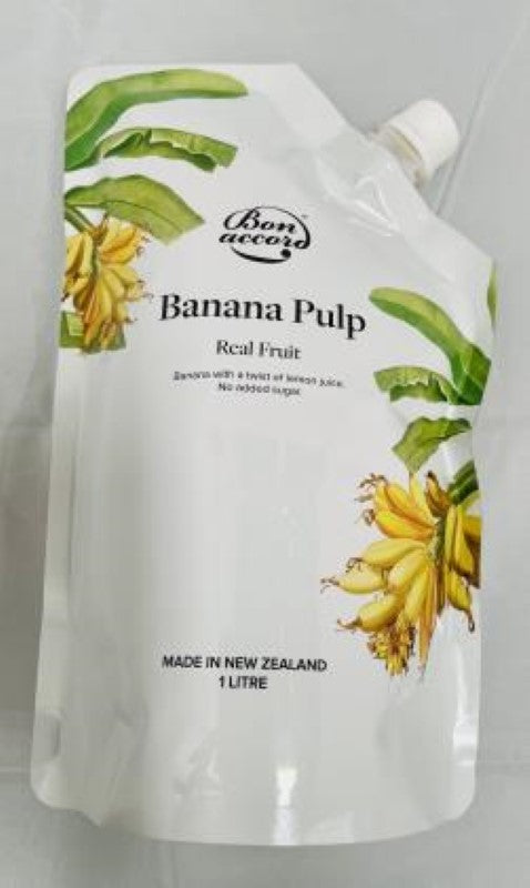 Smoothie Mix Banana Real Fruit Pulp - Bon Accord - 1L