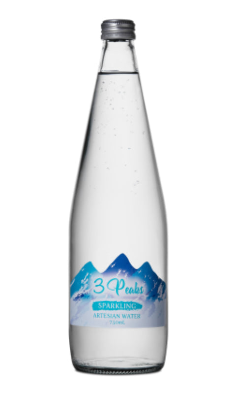 Water Sparkling Glass Bottle - 3 Peaks - 12X750ML