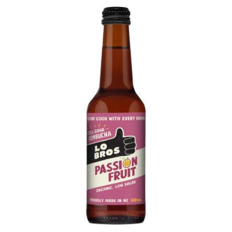 Drink Kombucha Passionfruit - Lo Bros - 12X330ML