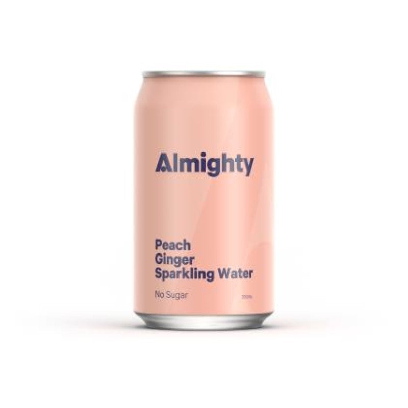 Water Sparkling Peach Ginger - Almighty - 24X330ML