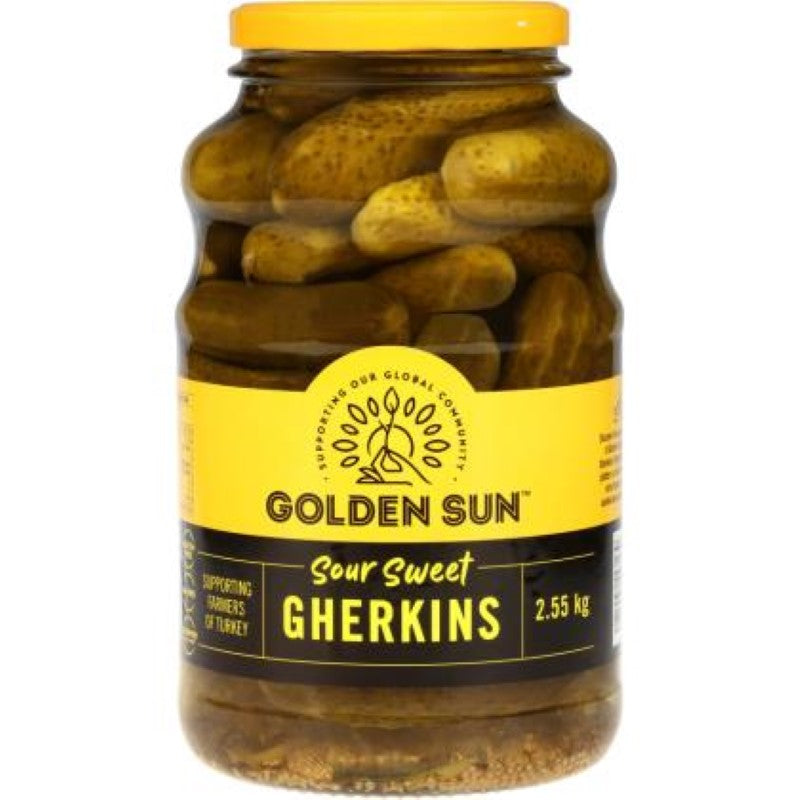 Gherkins Whole Sour Sweet - Golden Sun - 2.55KG