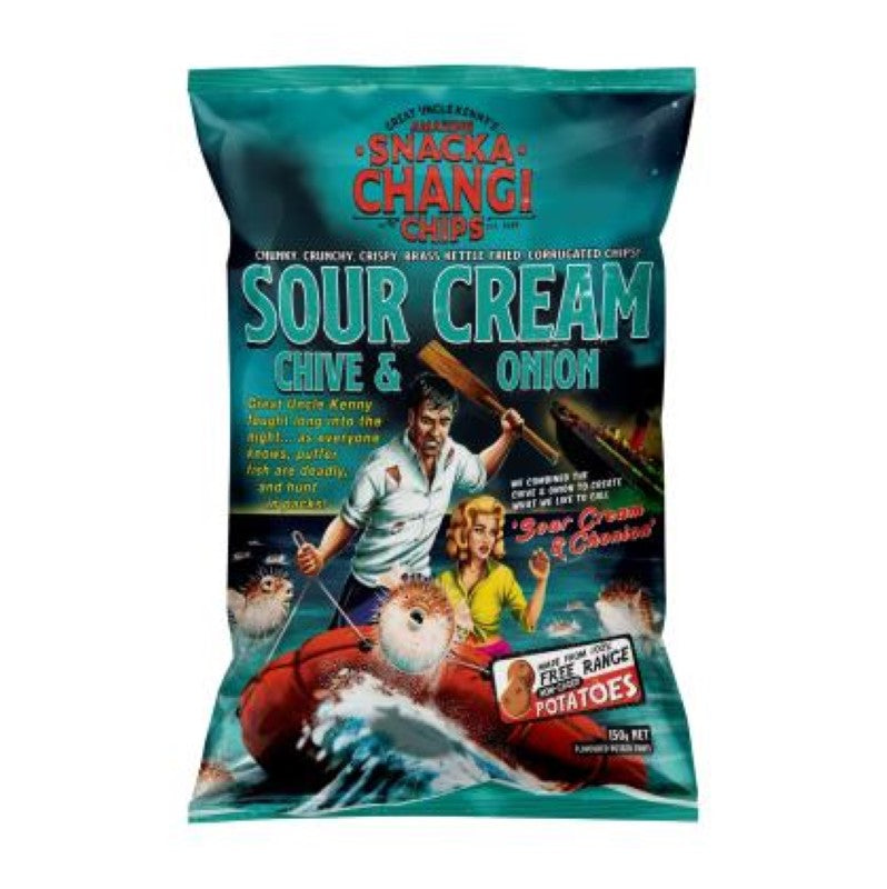 Chips Sour Cream & Chives - Snacka Changi - 150G