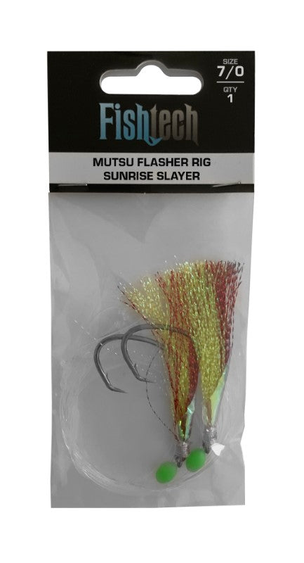 Fishtech 7/0 Mutsu Economy Flasher Rig - Sunrise Slayer
