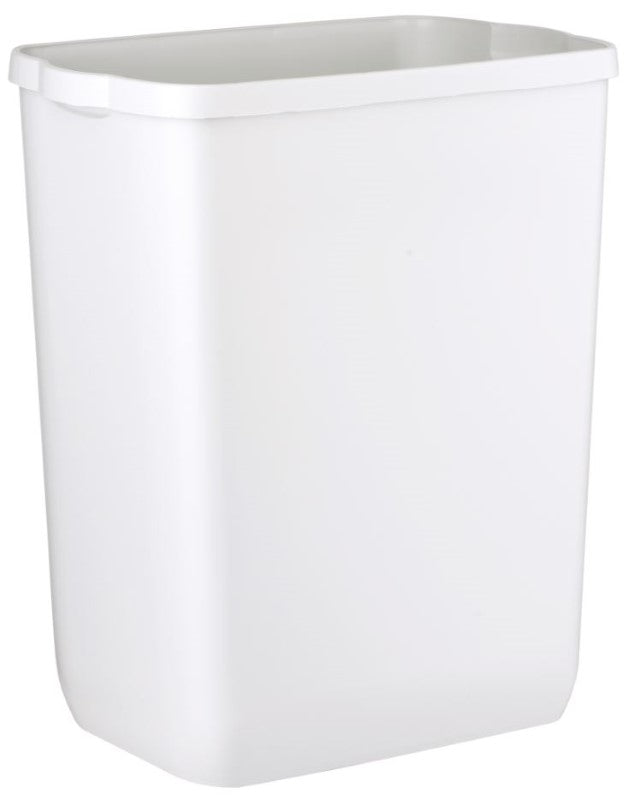 Sleek white wall-mounted bin with 42L capacity, ideal for efficient waste management in various settings.