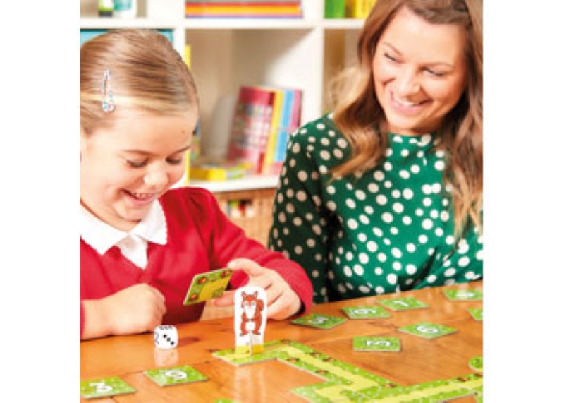 Colorful Orchard Game - Nutty Numbers featuring adorable animals, promoting math skills through fun, interactive play for ages 3+.