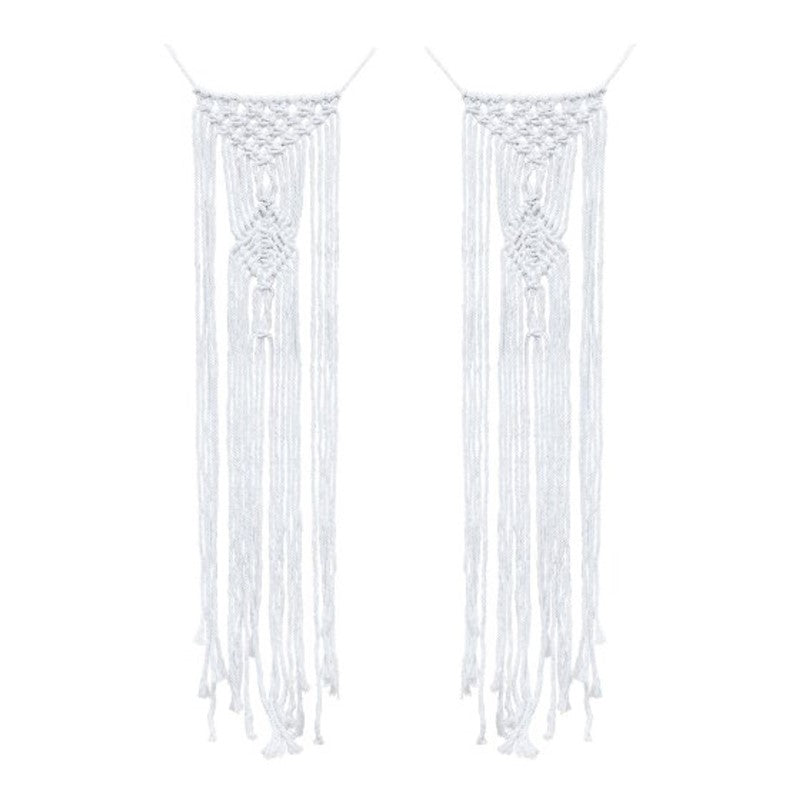 Macrame chair decorations for weddings, 30cm (W) x 65cm (H), adding boho elegance and style to special events.