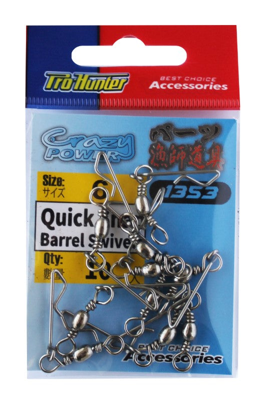 Prohunter Set Line Clips - 10 durable clips for quick, one-handed trace attachment, preventing tangles for anglers.