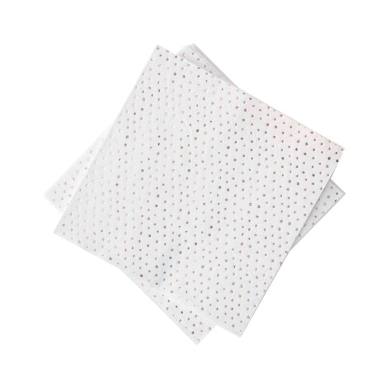 Rose gold 3-ply napkins in a pack of 16, elegant design ideal for parties and celebrations, featuring stunning foil accents.