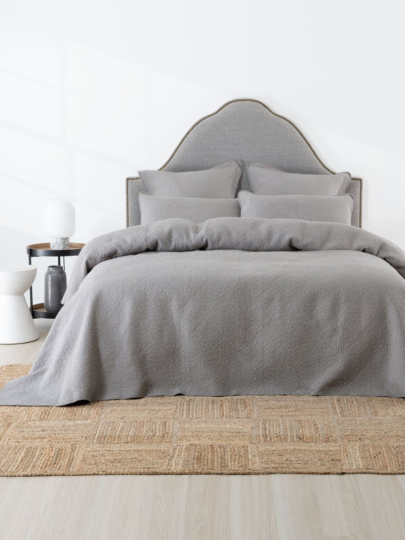 Bedspread Set Super King - Grey Lilou Bedspread Set By Savona