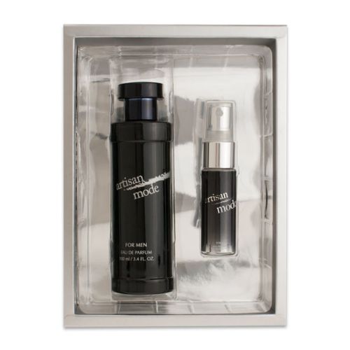 Men's Artisan Mode 2-piece gift set featuring a 100ml EDP and 20ml rollerball, perfect for stylish fragrance on-the-go.