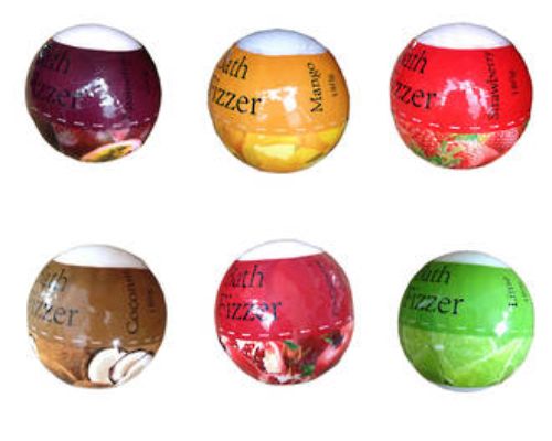 Vibrant lime-infused bath fizzer, 180g, creates a tropical spa-like experience with soothing fragrances and rejuvenating properties.