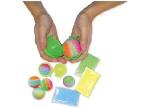 Colorful Galt Bouncy Balls kit for kids, includes glow-in-the-dark crystals to create fun, bouncy balls.