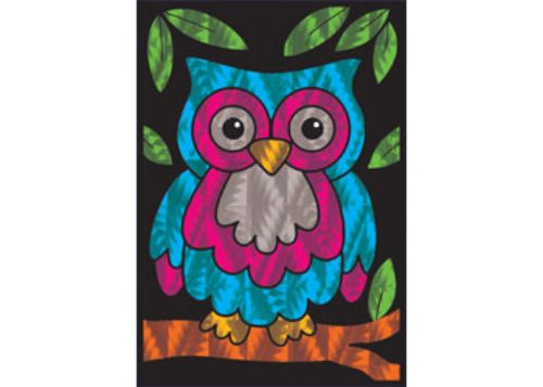 Colorful Galt Fab Foil Art kit with 25 shimmering sheets for kids to create 8 sparkly pictures by transferring foil.