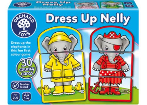 Colorful dress-up game featuring Nelly, sparking creativity and fine motor skills in young children. Perfect for imaginative play.