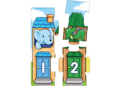 Vibrant 20-piece number jigsaw for kids, featuring colorful illustrations and a giant poster for learning from 1 to 10.