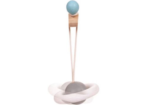 Pastel-colored PlanToys Play Gym with detachable toys, promoting baby’s motor skills and safe exploration.
