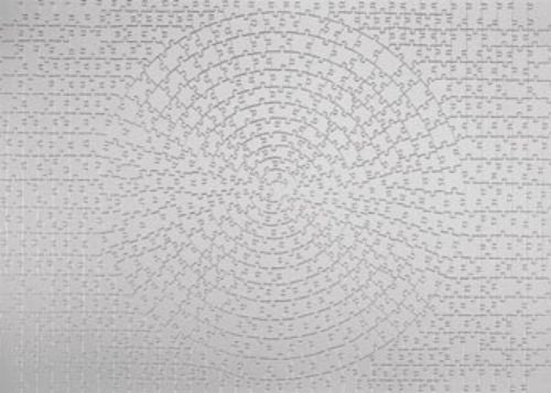 Colorful Ravensburger 654-piece Krypt Silver Spiral Puzzle, featuring a mesmerizing spiral design for a fun and challenging experience.