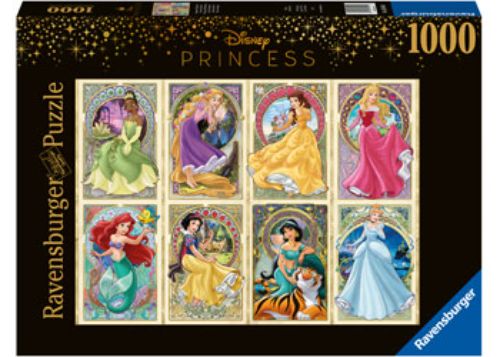 Puzzle - Ravensburger - Disney Art Nouveau Princesses 1000pc