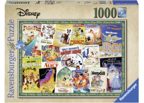 Puzzle - Ravensburger - Disney Vintage Movie Posters Puzzle 1000pc