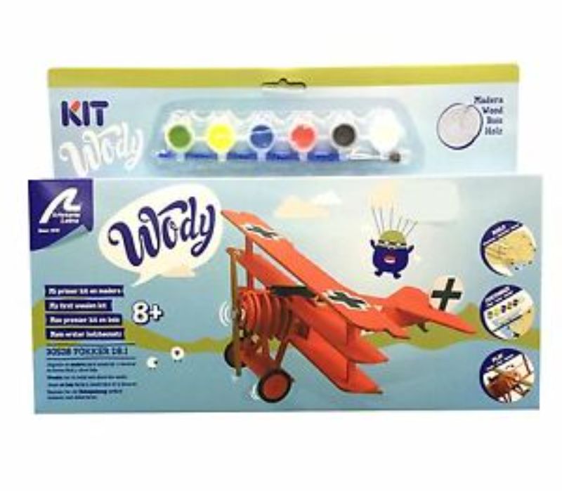 Wooden fittings for Avion Fokker DR1 model kit, enhancing detail and craftsmanship for aviation enthusiasts.